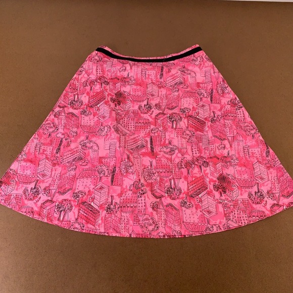 Karen Scott Dresses & Skirts - Karen Scott Sport Women's Size 14 Pink Printed Mid Rise Knee Length A Line Skirt